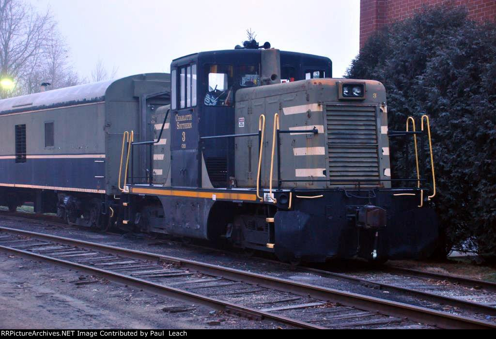 Parked dinner train